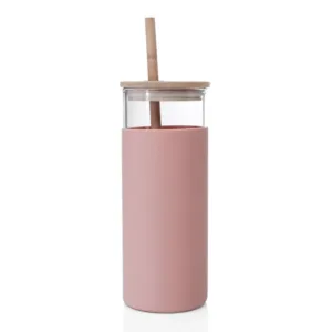 Vaso con tapa y sorbete bamboo OCEAN B52