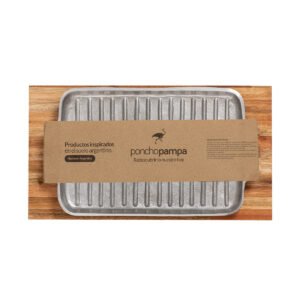 Bifera de Aluminio c/Base de Madera  Poncho Pampa