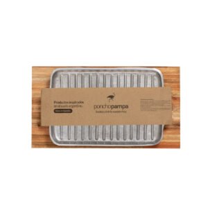 Bifera de Aluminio c/Base de Madera  Poncho Pampa