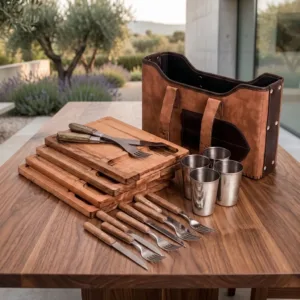 Set De Asado X4 Tiempo Libre Luxe