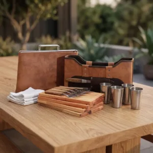 Set De Asado X4 Tiempo Libre Premium Con Parrilla