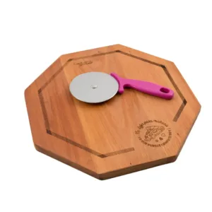 Pizzera Octogonal Con Corta Pizza