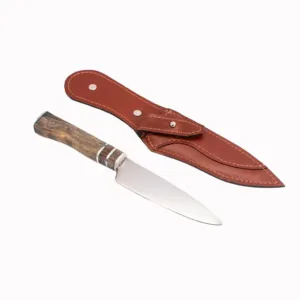 Cuchillo M 3 Anillos En Vaina De Cuero