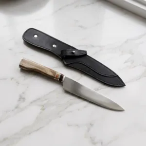 Cuchillo G 3 Anillos En Vaina De Cuero