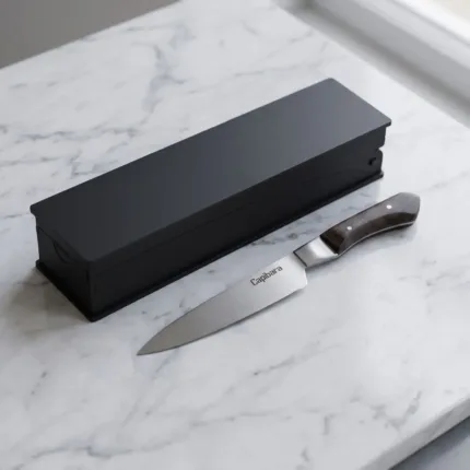 Cuchillo G Con Aplique En Box De Madera