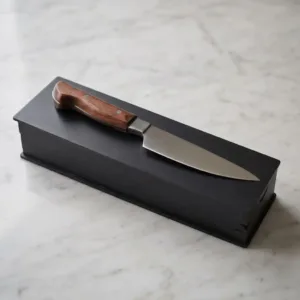 Cuchillo Premium Con Aplique M En Box De Madera