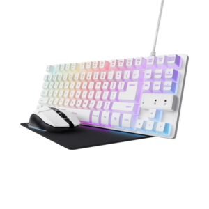 TRUST GAMING/Kit 3en1 GXT 794W Bundle/Tecl+Mou+pad White
