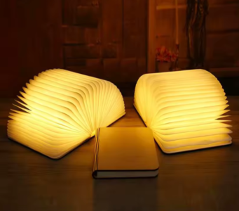 Lámpara Libro Recargable USB Luz Ambiente Plegable (BL001)