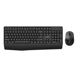 Philips Tec+Mou Wirel Usb 1600dpi 104keys Ergo Black