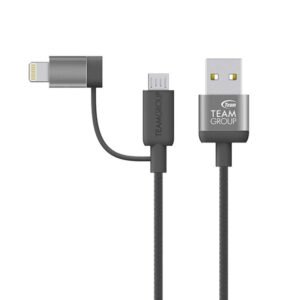 TEAM GROUP Cable WC06 2 en 1 20cm Gray