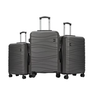 ZOM Valijas rígidas ZL-S052DK - Set x 3 medidas - Wavy Carbono