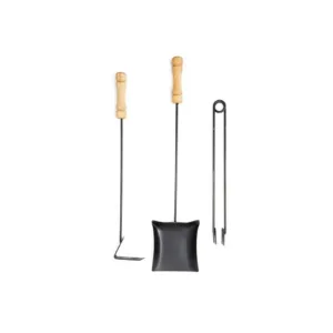 Juego De Asador 3 Piezas Mango Madera